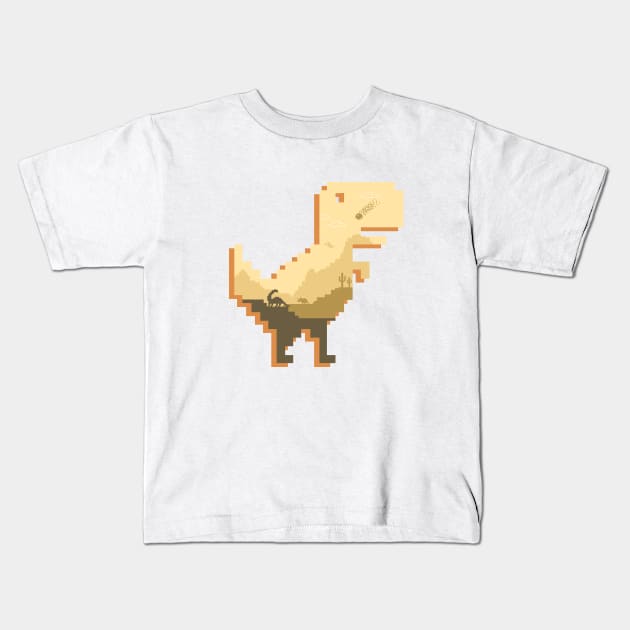 Jurassic Offline Kids T-Shirt by MrDevelover